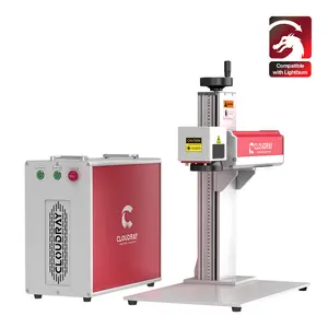 Cloudray MP-60 LiteMarker Pro 60W Fiber Laser Marking Engraver with 7.9” X 7.9” Scan Area & D80 Rotary