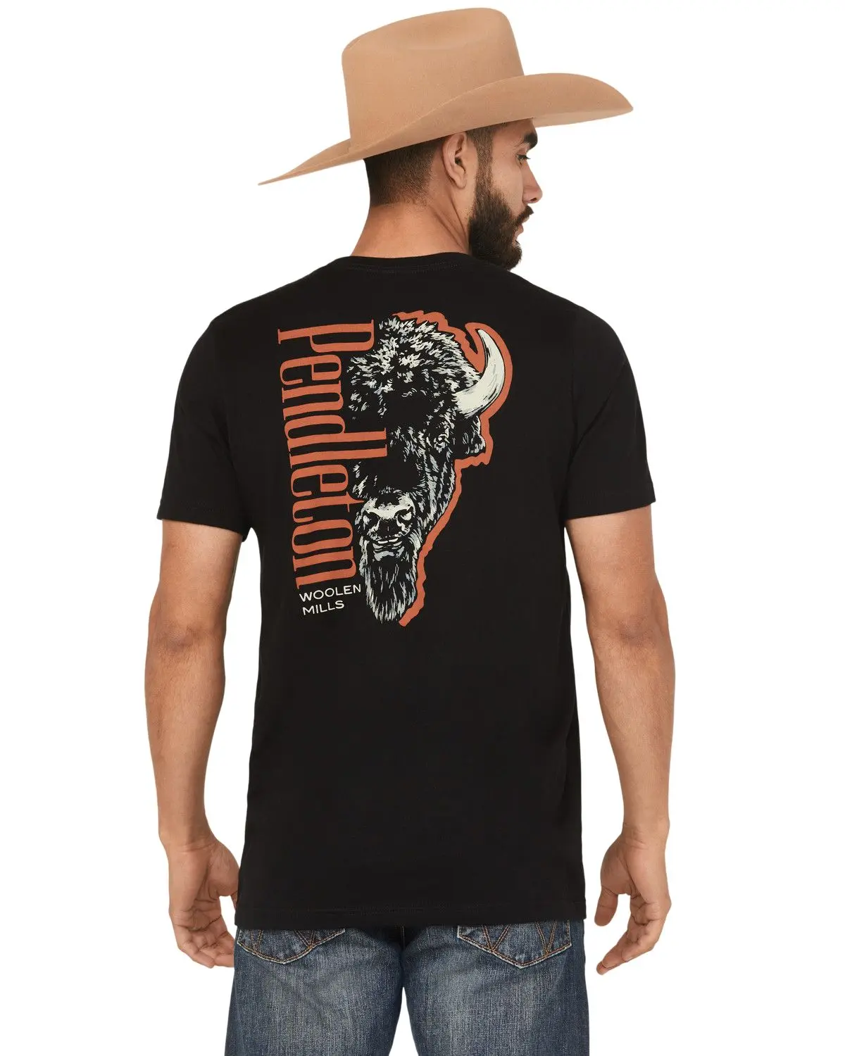 Pendleton Men's Men'S Boot Barn Bison Head Short Sleeve Graphic T-Shirt - Rg1521-74810
