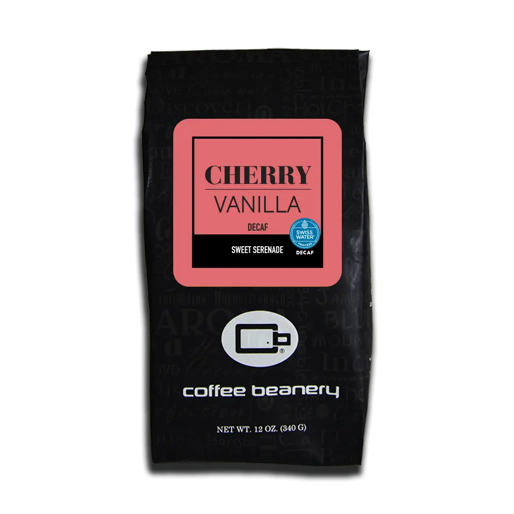 Cherry Vanilla Flavored Swiss Water Process Decaf Coffee