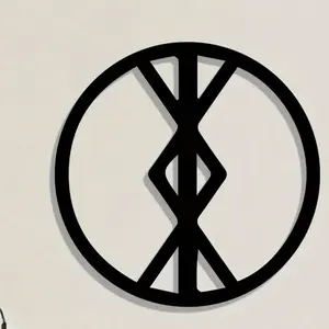 A Viking symbol metal wall art - Old style iron symbol for love and protection, powder coating, suitable for couples and Nordic art enthusiasts, Christmas decoration, holiday home decoration | Symbol design | Durable metal art, Viking decoration