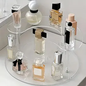 Transparent Acrylic Makeup Organizer Rack, Modern Style Display Stand for Desktop Cosmetics, Perfume, Desserts, Cupcake Decorations, Multilayer Storage, Cosmetic Storage Box