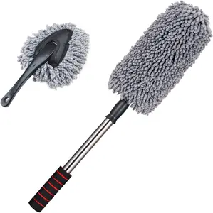 Microfiber Car Duster Exterior Scratch Free with Extendable Handle Multipurpose Car Dusters for Cleaning Exterior Interior