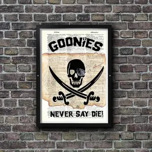 The Goonies Movie Poster UnNo Framed Print Wall Art Living Room Decoration Perfect Gift for 80s Adventures Movies Fans 004