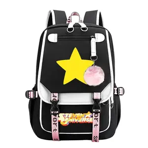 Steven Universe Trendy Youth Backpack for Boys & Girls, Large Capacity Anime Aesthetic Laptop Backpack for Teens, Breathable Adjustable Straps, Aesthetic Must-Have Gift | 11.4''×18.1''