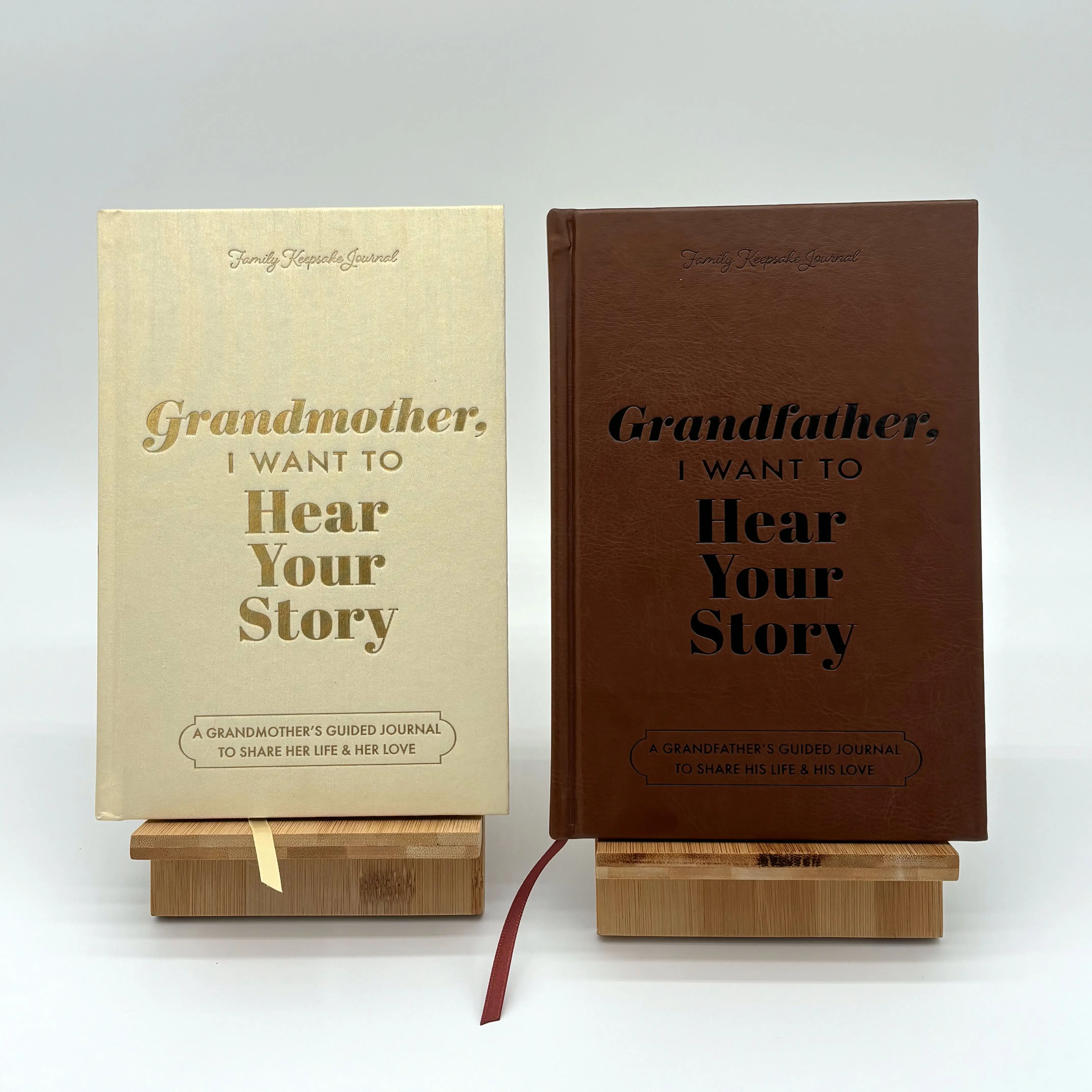 Hear Your Story Grandmother and Grandfather Special Heirloom Edition Bundle - 2 Book Bundle Guided Heritage Journal Memories Family Great Gift