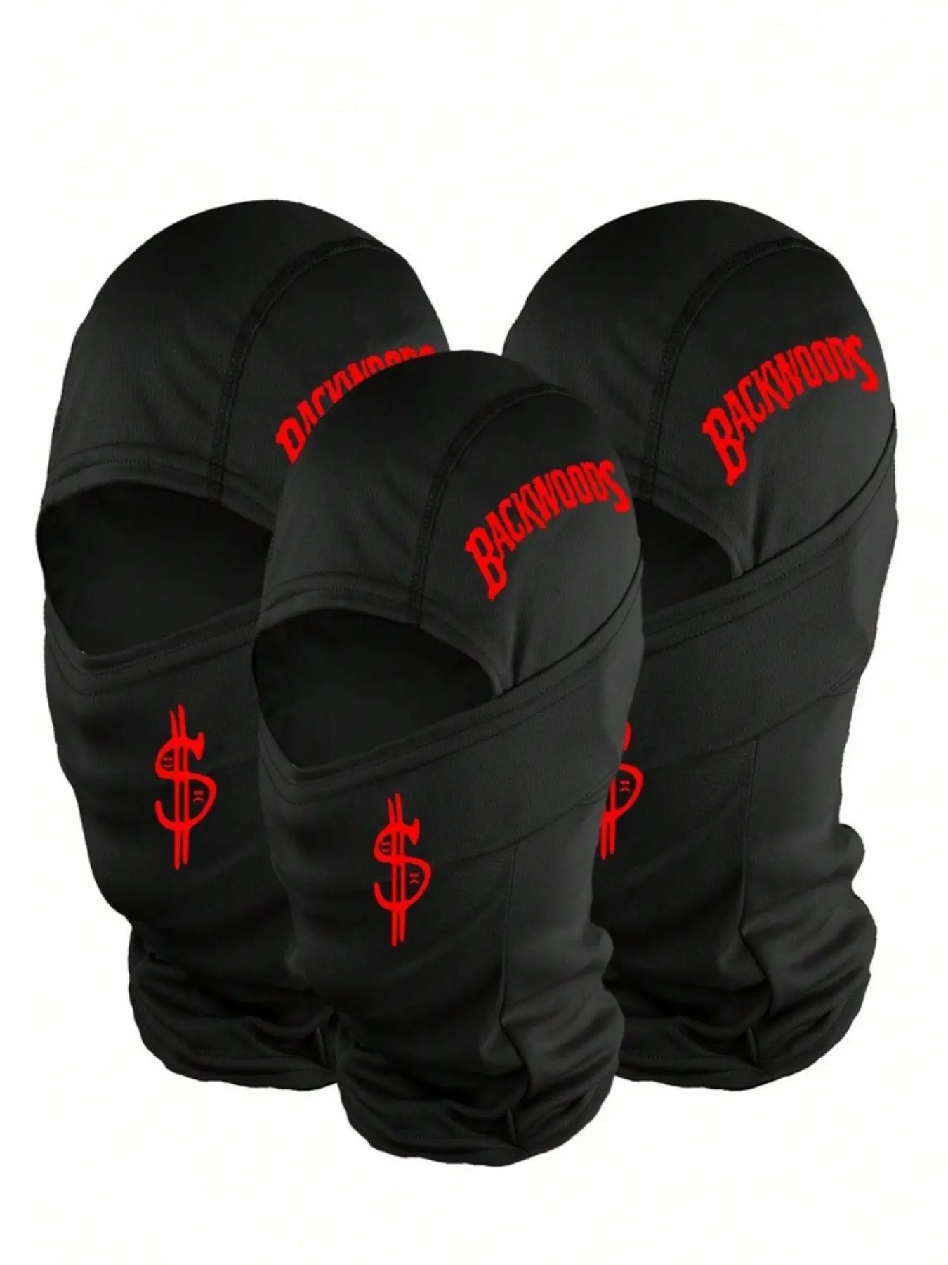 Unisex Printed Backwouls Full Balaclava Face Mask, Outdoor Sports Mask, Fitted Style, Lightweight & Breathable, Ideal for Skiing, Football, Cycling, Sun Protection, Knitted Balaclava