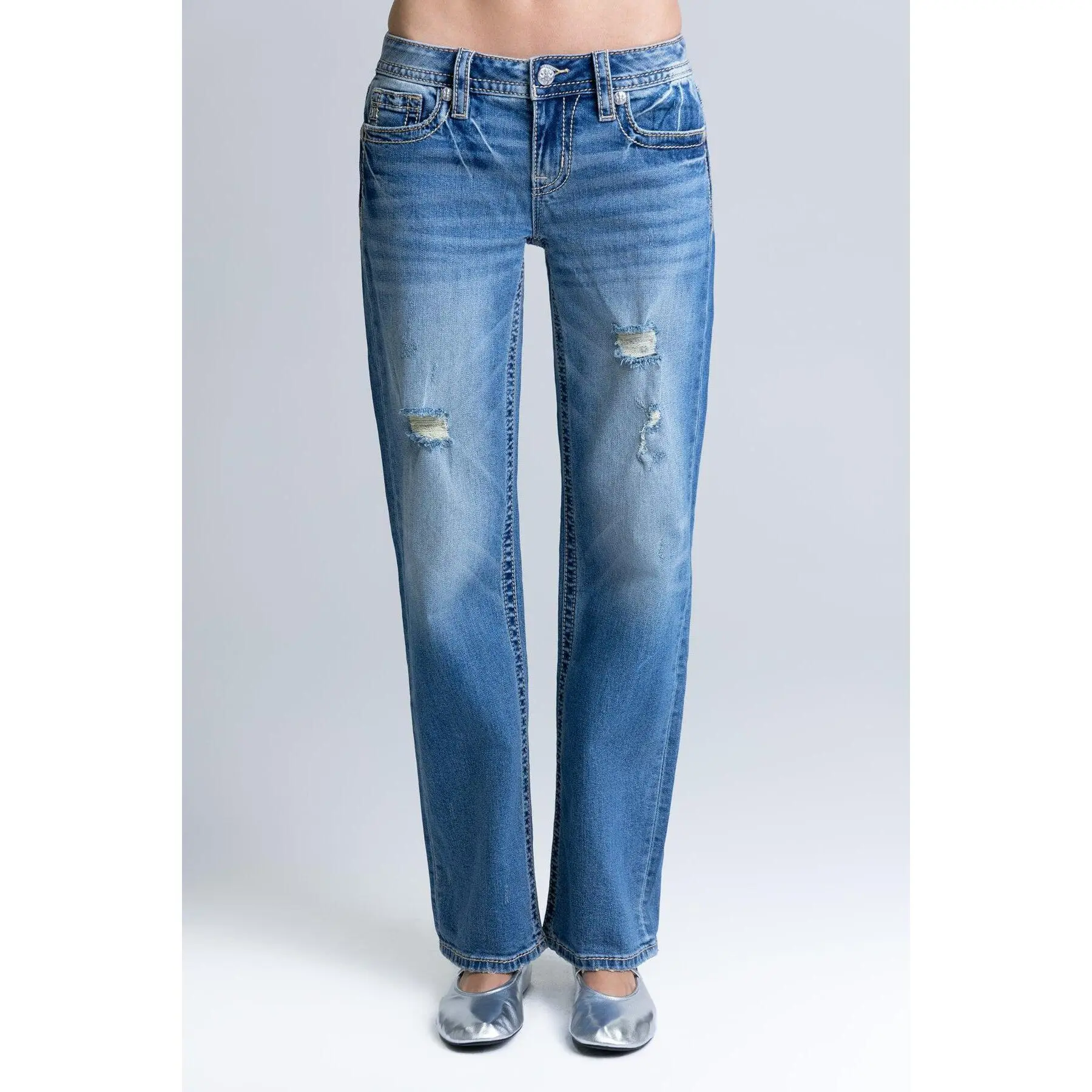 Mina M Low Rise Slim Wide