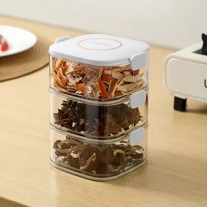 Stackable sealed spice containers with lids-storage tanks for herbs, spices and spices in the pet kitchen-multi-purpose detachable organizer set.