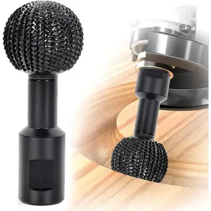 Sphere Rotary Burr with 5/8-11 Threads for 4 1/2 and 5 Inch Angle , Ball Gouge Angle  Attachments Power Carving Tools for  Carving Grinding Polishing Engraving