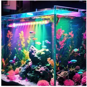 High-Quality Fish Tank Decorative Smart Light, RGB Switch, Timer, Dimmable, USB Powered, LED Aquarium Lamp, Aquarium Lights, Holiday Gift