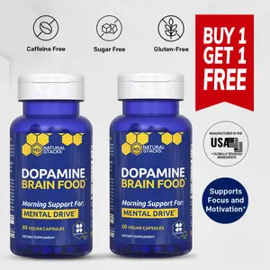 Dopamine Brain Food™ - 2 Pack - Dopamine Brain Food Supplement w/L-Tyrosine - Promotes Mental Drive, Clarity & Focus