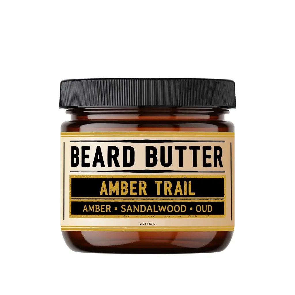 Amber Trail Beard Butter - Amber, Sandalwood, & Oud - Softens & Deep Conditions Beard Hair