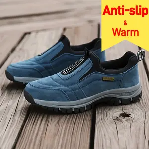 Men'S Large-Size Loafers, Slip-On Casual Shoes, All-Season Non-Slip Comfortable Hiking Shoes