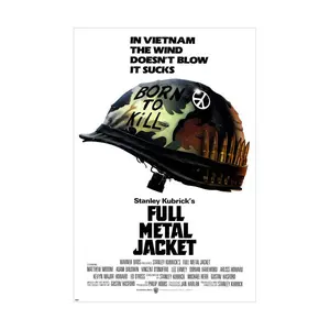 1987 Vietnam War U.S. Marine Military Drama Film Full Metal Jacket Movie Poster 24x36 Decor Wall