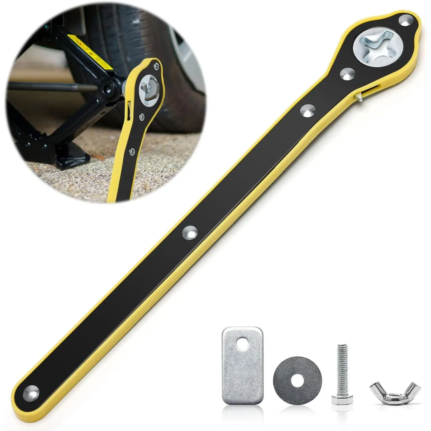 Jack Wrench Ratchet tool Scissor Jack Wrench Labor-Saving Ratchet Wrench Handle Adapter