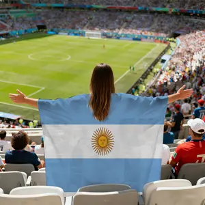 Argentine flag,  multiple countries available，2026 Football match，National Flags - 3x5 Feet Large Size - Football, Fan Seating Cheers Props, Durable Sports Event Cheer Flags,  Holiday Celebrations, and Home Yards