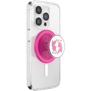 Phone Grip for MagSafe with Kickstand, Magnetic Stand, Swappable Top, Secure Hold for iPhone MagSafe Cases, Phone & Tablet Grip - Enamel Le Tigre Boca