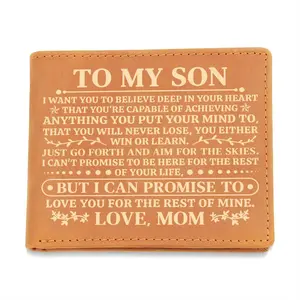 To My Son Promise (Yellow) – Leather Wallet