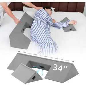 34" Wedge Pillow for Side Sleeping,Training for Side Sleeping with Detachable Small Wedge Pillow,Positioning Wedge for Side Sleeper,Back,Reducing Snoring,Preventing Bedsores