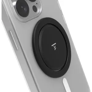 SUNDAY MIRTH Ultra-Thin Magnetic MagSafe Smartphone Grip Stick, Silicone Mobile Accessory - 10x Expandable, 1-Hand Open, Landscape Stand, Space-Grade Metal Alloy, Removable for Wireless Charging, Half the Thickness, Fidget-Friendly, Jet Black