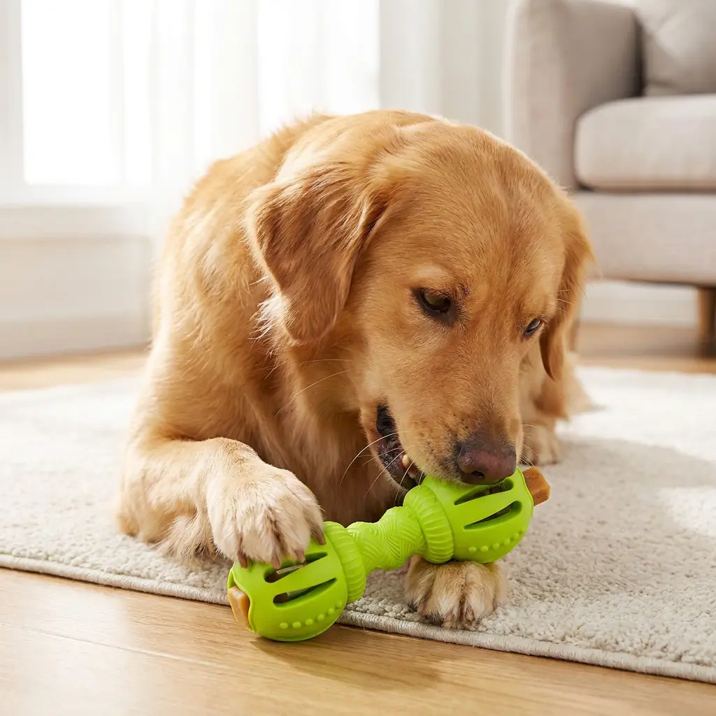 Juguete dispensador de comida, mancuernas de entrenamiento para mascotas que los perros pueden morder y esconder comida, juguete masticable para perros medianos y pequeños para aliviar el aburrimiento dog  Bite Resistant interactive tough size  shop pet