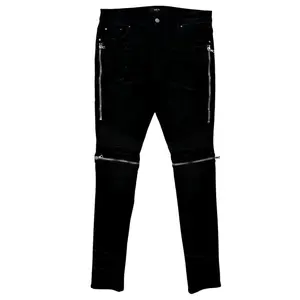 992266 Amiri MX1 Zipper Denim Black