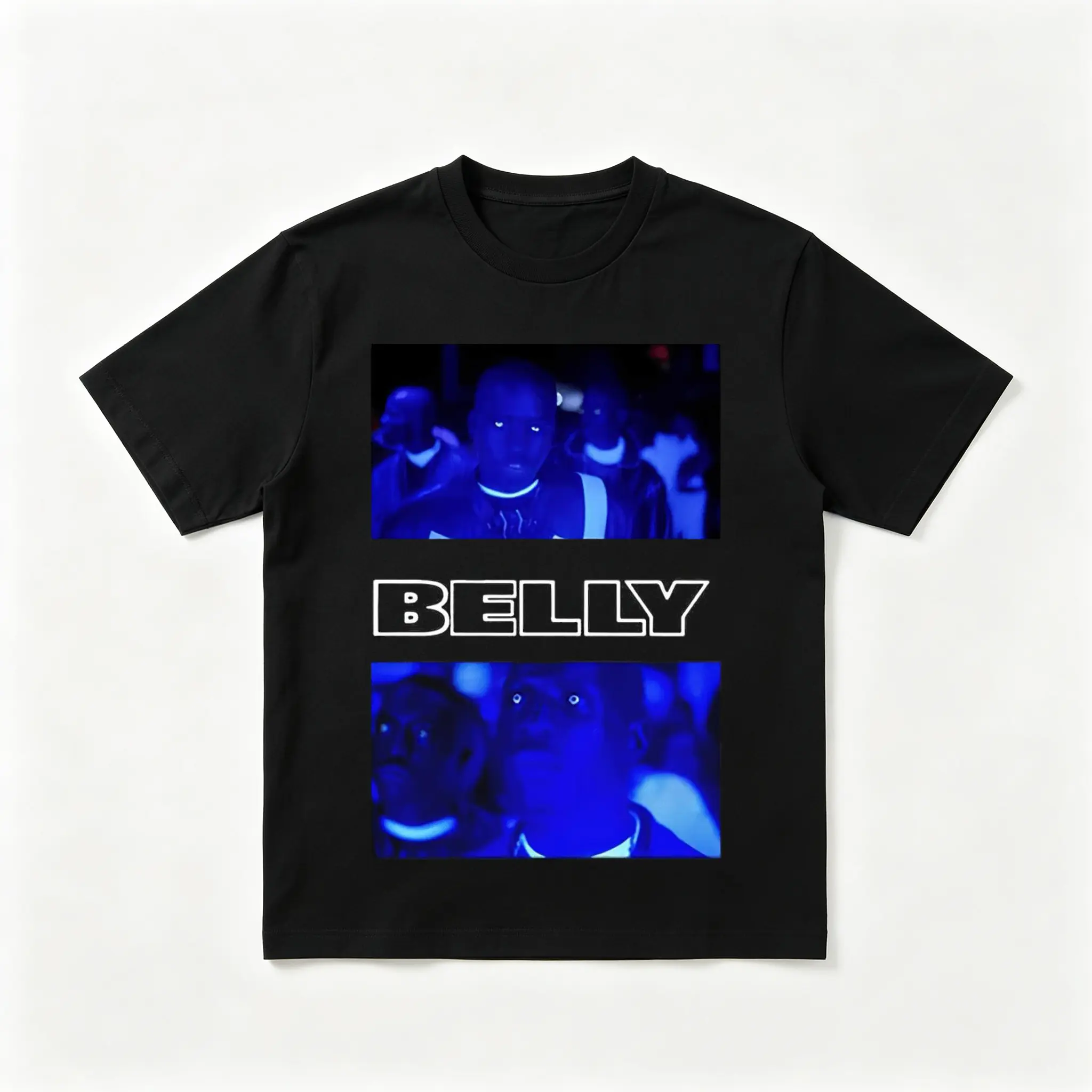 Men's DMX Belly Movie Vintage Short-Sleeve Round Neck T-Shirt, Casual Streetwear Menswear, Funny Graphic Hip Hop Fan Gift Black Music Collection Tee
