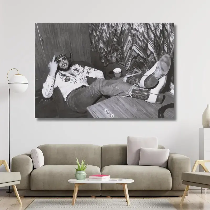 [UNFRAMED] Hank's W. JR Art POSTER Hank'- Poster No Frame H_ank Wiliams Jr. Retro Print Habits Old and New Poster