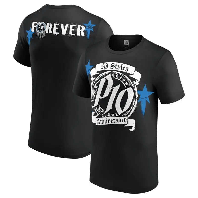 AJ Styles Anniversary T-Shirt, Favorite Wrestler Graphic Tee, Wrestling Fan Apparel for Men, Sport Top, Unisex Shirt, Fashion Cotton, Full Colors, Full Sizes, For Men, For Women