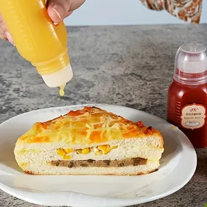 Leak-Proof Squeeze Top Condiment Bottles 12pcs Durable for Kitchen Cooking BBQ