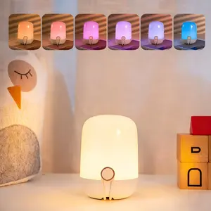 Touch Lamps for Nightstand Lamp Mood Lighting Battery Powered Dimmable Night Light for Kids Rechargeable Cordless Mini Portable Bedroom Lamp