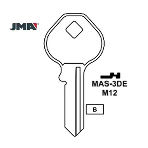 JMA 5-Pin Padlock Keys for 1092D Master Padlock, Brass Finish, M12 BR, 50-Pack Value