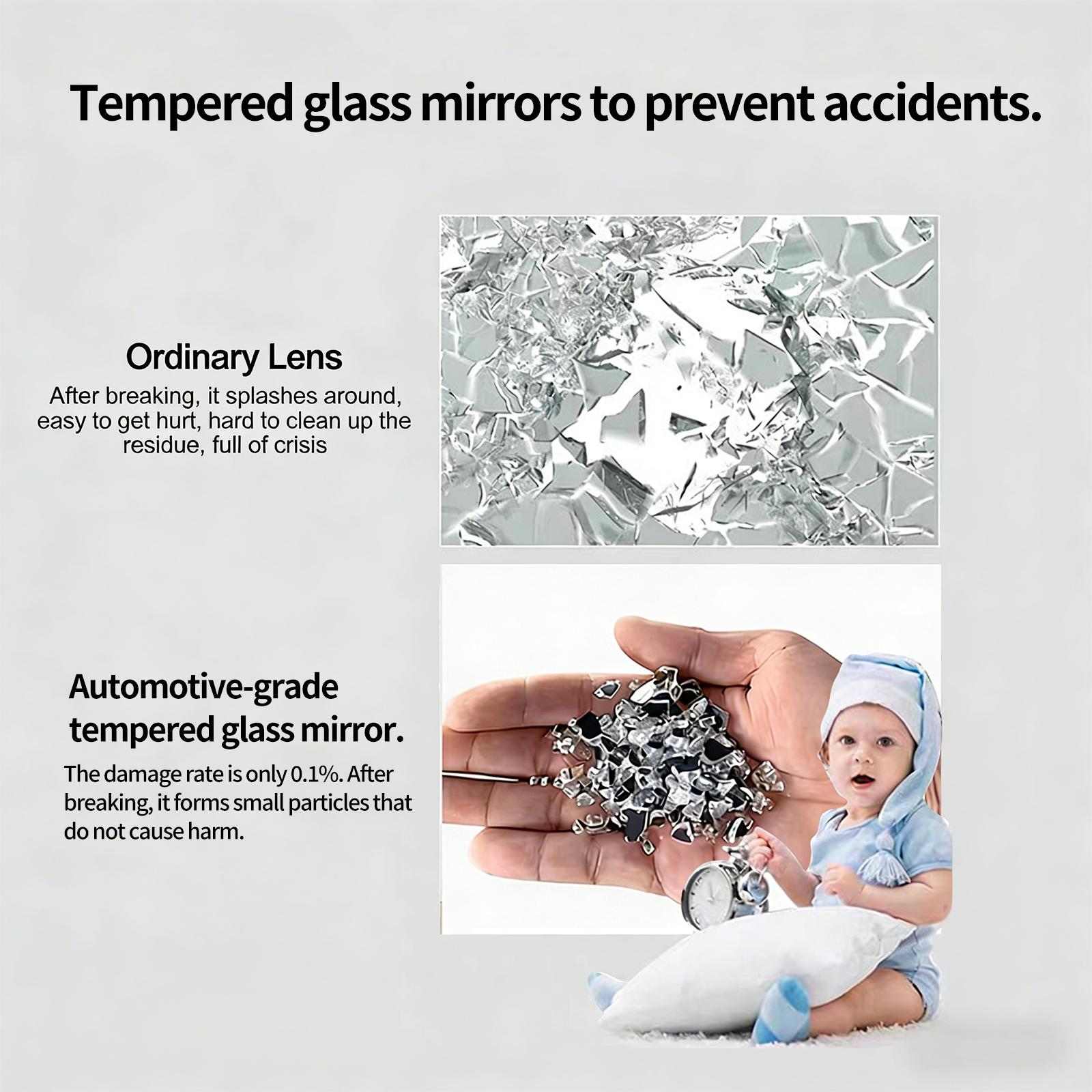 17569H01-Irregular Wavy Full Length Mirror, Tempered Glass Asymmetrical Body Mirror, Modern Aesthetic Free Standing/Wall Mounted Dressing Mirror for Bedroom Closet