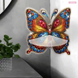 Butterfly Diamond Painting Corner Shelf Storage Rack Acrylic Diamond Art Corner Display Rack for Wall Decor Storage