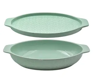 Temp-tations Carved Willow 3-qt Shallow Casserole with Lid-It Temp-tations Carved Willow 3-qt Shallow Casserole with Lid-It