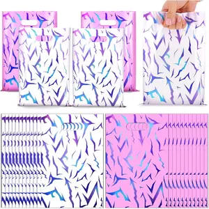 50 count K Pop Party Favor Bags with Handles, Double Sided Demon Energy  Plastic Goodie  Bags Bulk Aesthetic  Candy Pouch? for Girls Movie Birthday Party Supplies (k pop energy)