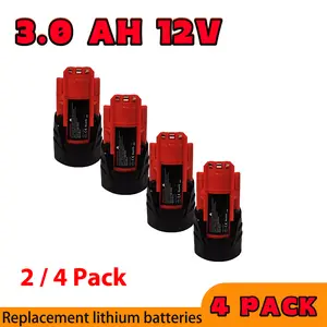 2/4 PC Rechargeable Battery Replacement Compatible with M12 Battery for Power Tools 20V 8.0AH Durable and Stable Output Suitable 48-11-2401 48-11-2411 48-11-2420 48-11-2402