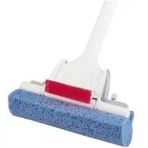212 MAIN Quickie 058MB-4 Homepro Adjustable Long-Handled Mop & Scrub - 9 in Cellulose Sponge Pad, Built-In Steel Scrubber, Cam Action Squeezer, Microban Fights Odor-Causing Bacteria, Clean Floors Solution Home Care Supply