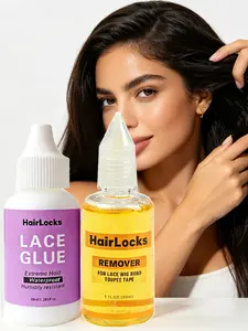 2-Pack Wigs Glue & Remover Set, Invisible Traceless Wig Adhesive and Removal Agent, Ideal for Wig Caps, Removes Residue Effortlessly