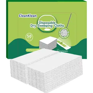 100 Sheets/150 Sheets Disposable Mop Pads, Fits Any Magic Tape Mop, Universal Fit, Dry Wet Use, Strong Absorbent, No Shedding, Quick Pet Hair Cleaning, Dry Sweeping Cloths