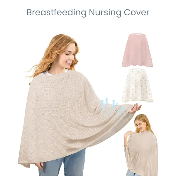 Breastfeeding Nursing Cover, Breathable Mesh Baby Nursing Cover for Car Seat Stroller Privacy Wrap Summer Gift