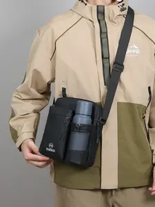 1pc  Men's shoulder bag, crossbody bag, portable lightweight sling, trendy shoulder bag, clean color, single shoulder bag, zipper, fashionable, versatile, casual, simple, suitable for students, campus, work, commuting, outdoor travel, crossbody bag