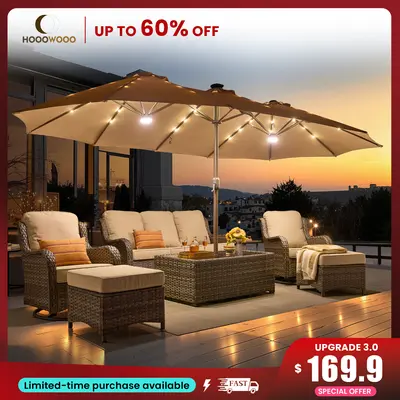1 2 patio umbrella Replacement Canopy for Simply Shade 11ft LED Umbrella AG45RLDT2-LS-1