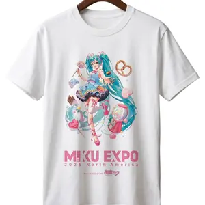Anime Concert Graphic T-Shirt, Kawaii Vocaloid Inspired Tee, Cute Idol Style Unisex Shirt for Men & Women, Casual Streetwear Fashion