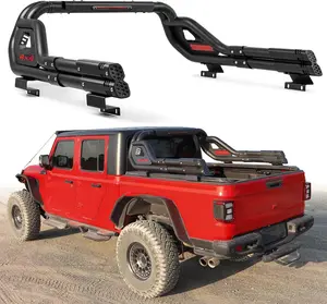 MONOKING Adjustable Double-Tube Roll Bar with Brake Light for Mid-Size Pickup Trucks, Compatible with Tonneau Covers & 2007-2026 Gladiator JT, Tacoma, Frontier, Canyon, Colorado, Ranger