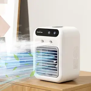 Portable Air Conditioning Fan | Budget-Friendly 3-in-1 USB Rechargeable Water Cooled Evaporative Fan | 2-Speed Cooling & Humidifying for Home, Dorm Room, Office Desk & Personal Space | Multifunction Desktop Fan, Air Cooler, USB Personal Fan