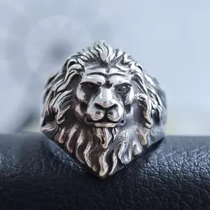 Lion Rings for Men Punk Vintage Viking Gothic Open rings