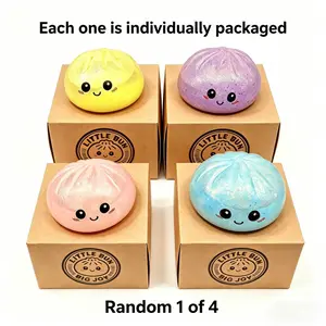 Glitter Dumpling, Glitter Dumpling Squishy Box,Dumplings Squishy, Anxiety Relief Fidget, Soft SqueezeDecompression Dough,Random 1 Of 4,Each One Isindividually Packaged
