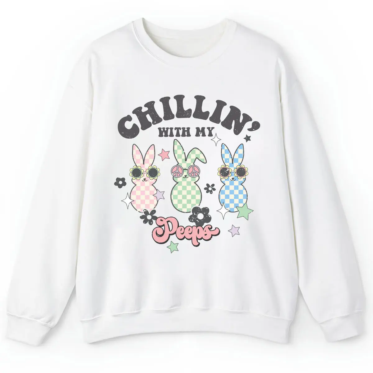 Easter Peeps T-shirt, Hello Spring Tshirt, Funny Easter Sweatshirt, Cute Bunny Tee, My Peeps Shirt, Easter Bunny Hoodie and Sweater; T-shirt Cotton Womenswear Light Polyester