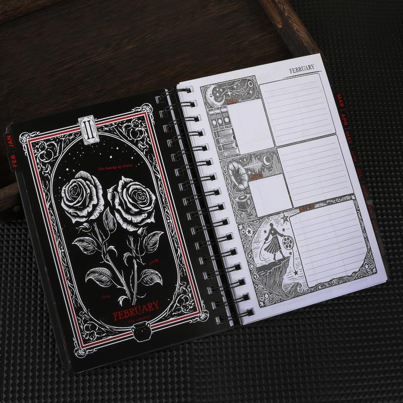 Roman Compass Style Diary Book, Detailed Daily Progress Tracking Notebook, Effective Time Management Planning Tool, Travel Diary Notebook